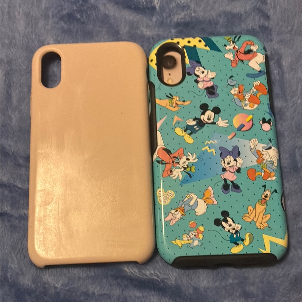 Disney Blue and Cream iPhone Case Set with Playful Design